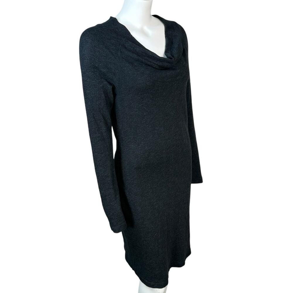 Standard James Perse Womens Cowl Neck Midi Dress Size 12 (4) Bodycon Grey Knit